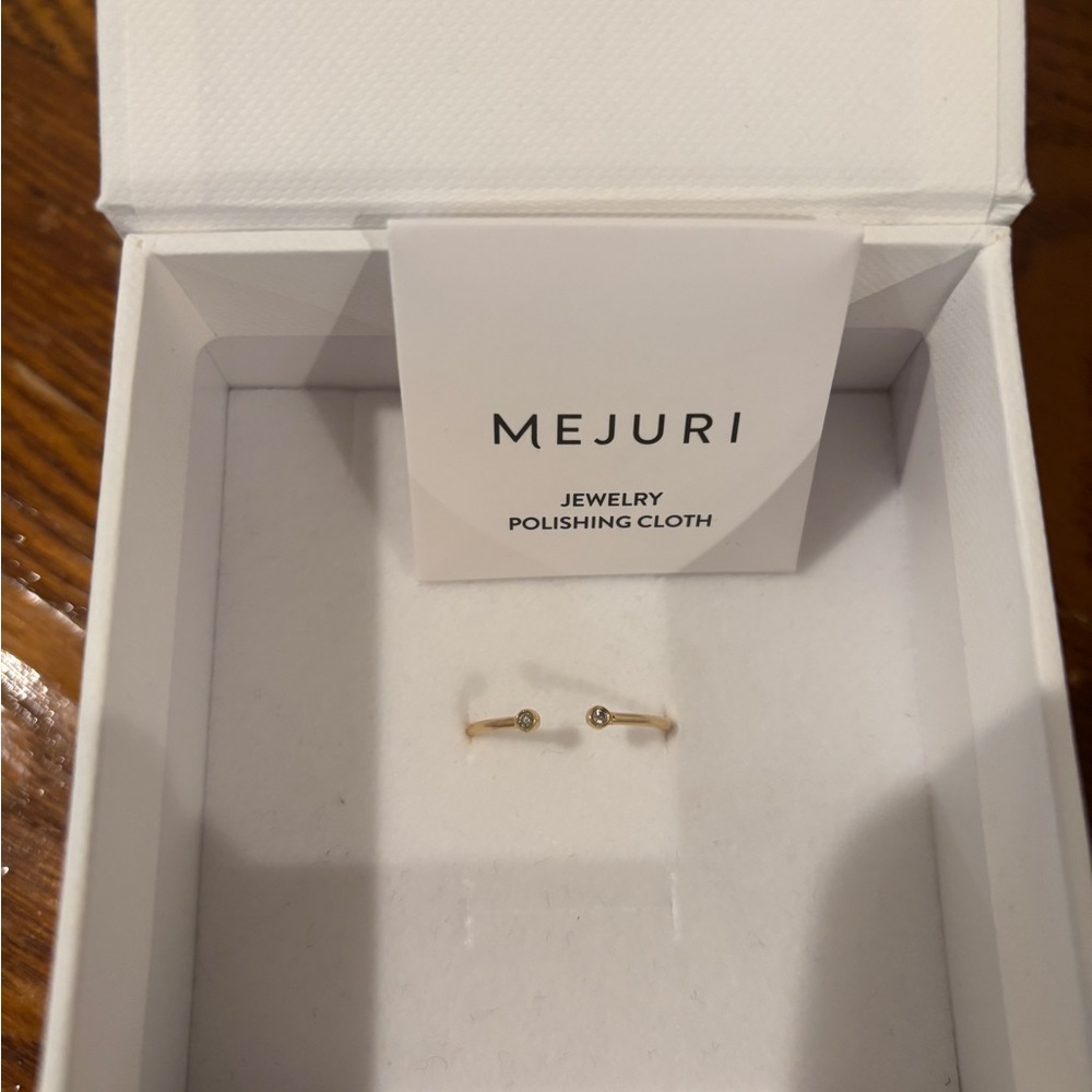 Mejuri Diamonds Open Ring 14k Gold, Size 10
